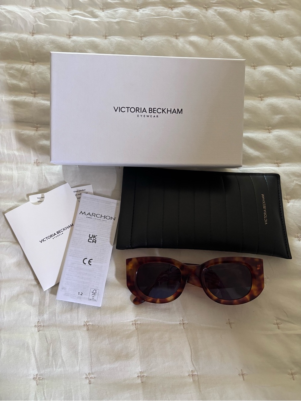 Victoria Beckham Tortoiseshell Oversized Sunglasses - Brown Gradient Lenses